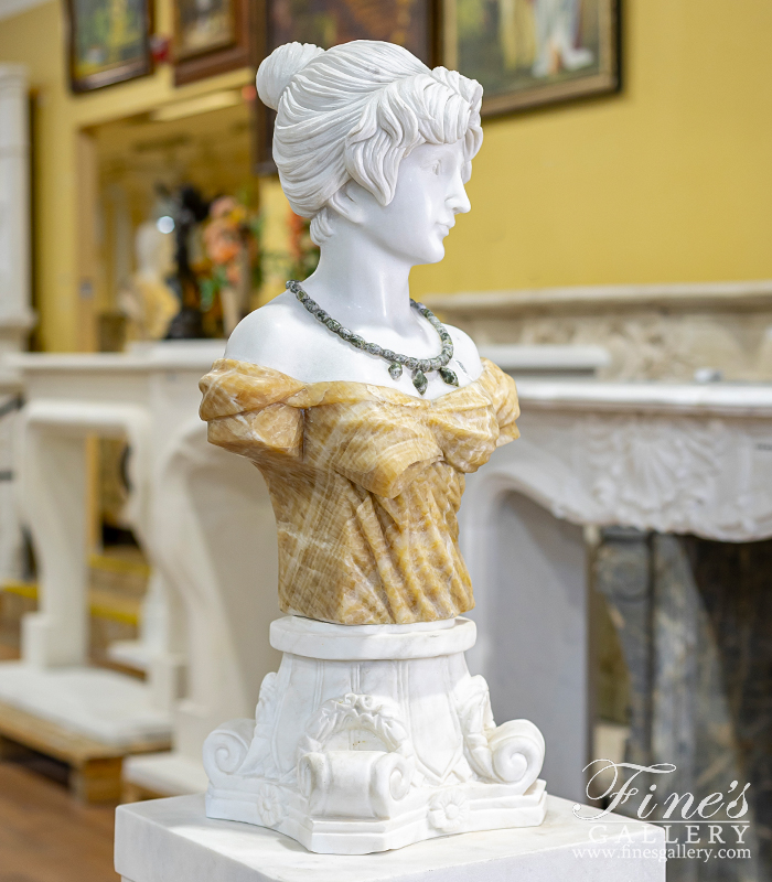 Marble Statues  - Georgian Lady In Marble - MBT-439